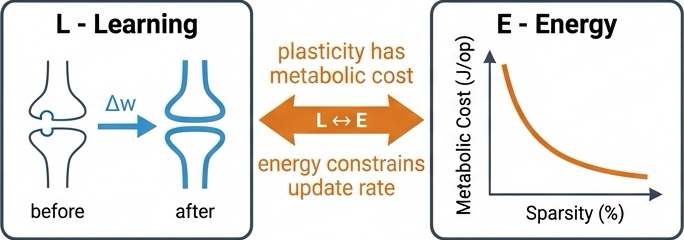 Diagram showing the relationship between Learning and Energy
